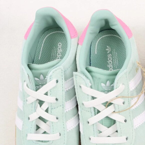 adidas gazelle silver green womens Kids adidas Gazelle 2 Infant Trainers Halo Silver Pink Green  OFFCUTS  SHOES by OFFICE